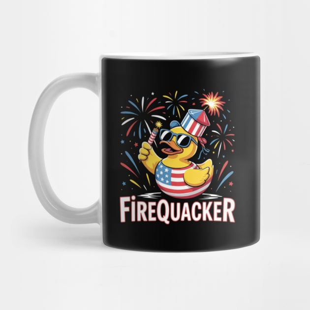 4th of July Duck Firequacker Patriotic Fourth of July Funny by Creatifly Graphic Tees